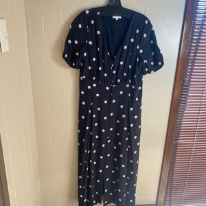 Barely worn Sézane black polka dot dress